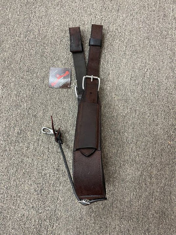 Circle Y Roughout Flank Cinch Set Chocolate